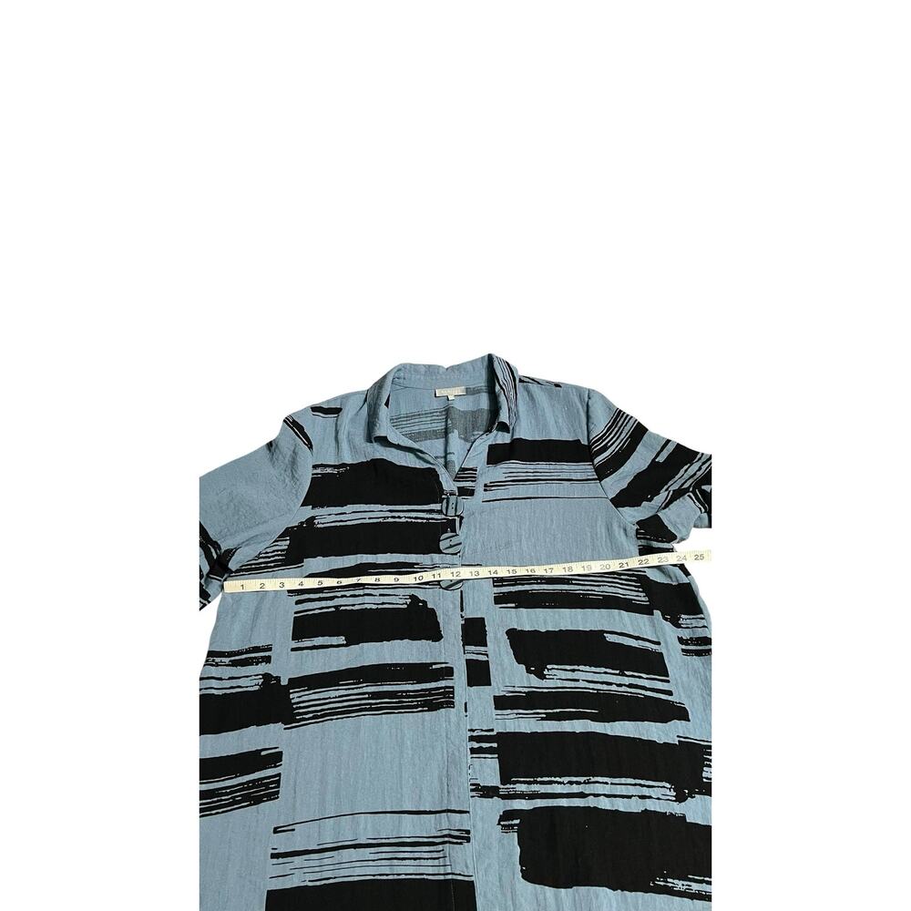 Boho Lagenlook Habitat Resort Coastal Button Up Tunic Shirt Plus Sz XXL - Picture 9 of 12